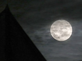 The "supermoon" was visible on Nov. 14 .