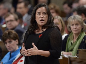 Minister of Justice and Attorney General Jody Wilson-Raybould in the House of Commons on Parliament Hill in Ottawa on Tuesday, November 1, 2016