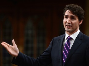 Prime Minister Justin Trudeau responds to a question during question period on Wednesday.
