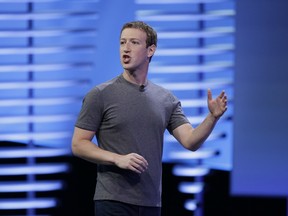 Facebook CEO Mark Zuckerberg delivers the keynote address at the F8 Facebook Developer Conference Tuesday, April 12, 2016, in San Francisco.