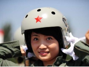 Capt. Yu Xu, 30, one of China's first female fighter pilots, died in a mid-air collion Nov. 12, 2016. She is seen in an undated photo.