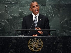 Obama addresses the 71st session of United Nations General Assembly at the UN headquarters in New York on September 20, 2016