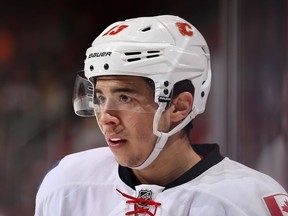 Calgary Flames forward Johnny Gaudreau skates against the Arizona Coyotes on Dec. 8.