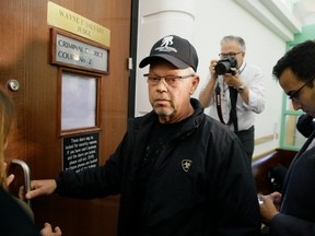 In this April 13, 2016 file photo, Fred Couch, the father of a Texas teenager who used an "affluenza" defense in a fatal drunken-driving wreck in 2013, arrives for a court hearing in Fort Worth, Texas.