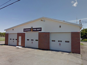 A fire hall in Florence, Nova Scotia.