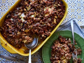 Shortcut Moussaka is a nice dish for holiday entertaining — comforting and indulgent at the same time — and you can assemble the casserole early in the day and bake it just before dinner.