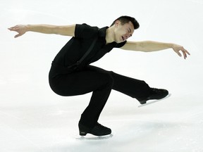 Patrick Chan of Canada competes in the men's short program on the opening day of the ISU Grand Prix of Figure Skating Final, Thursday, Dec. 8, 2016.