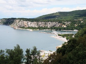 The coast around Trieste provides spectacular views of the Adriatic Sea.