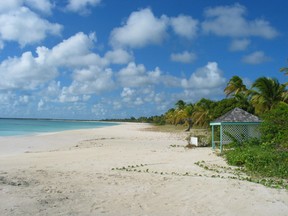 Access Beach on the Caribbean island of Barbuda
