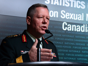 Gen. Jonathan Vance, Chief of the Defence Staff, speaks at a press conference regarding sexual misconduct in the Canadian Forces.