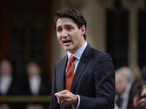 Prime Minister Justin Trudeau answers a question during question period in the House of Commons on Parliament Hill in Ottawa on Wednesday, Dec.7, 2016.