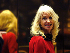 Republican political strategist Kellyanne Conway arrives to meet with U.S. president-elect Donald Trump at Trump Tower on Dec. 5, 2016 in New York.