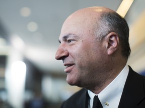 Kevin O'Leary arrives for the start of the Manning Centre Conference in Ottawa on February 26, 2016.