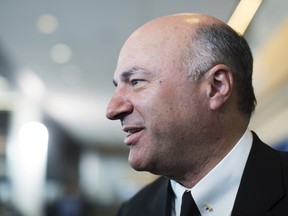 Kevin O'Leary arrives for the start of the Manning Centre Conference in Ottawa on February 26, 2016