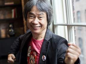 Shigeru Miyamoto, the creator of the Nintendo video game Super Mario Bros., poses in an event space in New York, NY on Dec. 6, 2016. On Dec. 15 Nintendo will release Super Mario Run, a Super Mario Bros. game for Apple's iOS mobile platform.