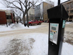 A parking pay stations in Saskatoon