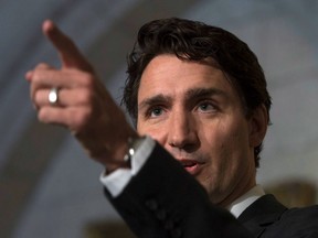 Prime Minister Justin Trudeau speaks after meeting with indigenous leaders on Parliament Hill in Ottawa, Thursday December 15, 2016.