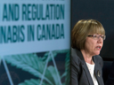 Leader of the federal task force on marijuana Anne McLellan at a news conference in Ottawa, Dec. 13, 2016. 