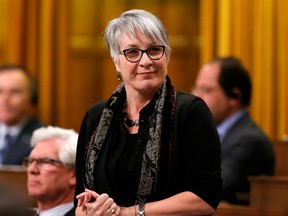 Minister of Status of Women Patty Hajdu stands in the House of Commons during question period, in Ottawa on Friday, December 9, 2016.