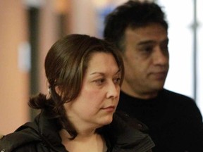 Johra Kaleki at the Montreal courthouse on Tuesday, March 10, 2015 with her husband Ebrahim Ebrahimi