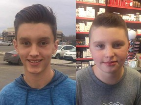 Ryder MacDougall, 13 (left) and his brother Radek, 11, were found dead in a Spruce Grove home, along with their father Corry MacDougall