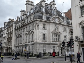 A house linked to King Salman of Saudi Arabia, as found in the Panama Papers, in London, Dec. 23, 2016.