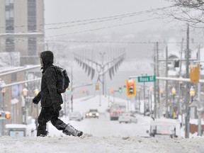 A scene in Barrie, Ont., on Thursday after it was hit with 30 centimetres of snow.