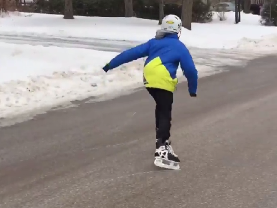 Theres So Much Freezing Rain In Eastern Ontario And Quebec That People Are Skating On The 