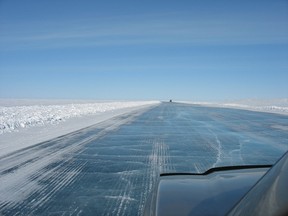 In parts of the North, driving on ice is the only wintertime option—and for some adventurers, part of the attraction.