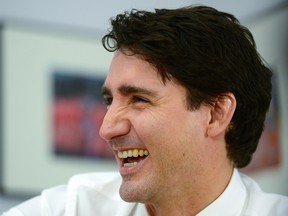 Prime Minister Justin Trudeau takes part in an interview at The Canadian Press bureau in Ottawa on Monday, Dec 19, 2016