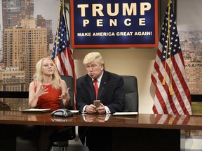 Kate McKinnon as Kellyanne Conway and Alec Baldwin as Donald Trump during the Dec. 3 cold open.