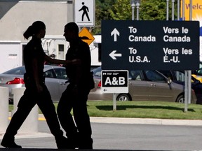 Refugee claims from 170 U.S. citizens was more than twice the 73 who did over the same period in 2015 at land crossings such as this one on the Canada-USA border in Surrey, B.C.