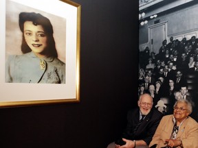 Viola Desmond's sister Wanda Robinson and her husband Joe Robson visit the Canadian Museum for Human Rights' exhibit on Desmond. In 1946, Viola Desmond, a black businessperson, was charged after sitting in the whites-only section of a segregated movie theatre.