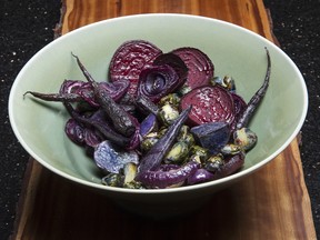 Bonnie Stern's Roasted Purple Vegetables.