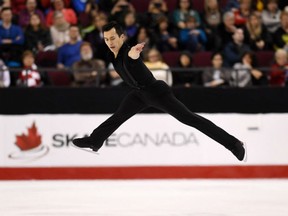 Patrick Chan competes in the senior men's short program during the National Skating Championships in Ottawa in January.