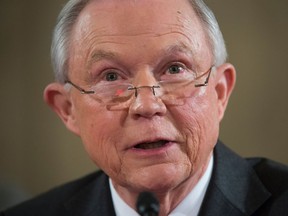 Sen. Jeff Sessions, R-AL, testifies during his confirmation hearing to be Attorney General of the U.S. before the Senate Judiciary Committee in January.