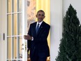 President Barack Obama leaves the Oval Office for the last time as President, in Washington, D.C. on January 20, 2017