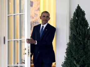 President Barack Obama leaves the Oval Office for the last time as President, in Washington, D.C. on January 20, 2017