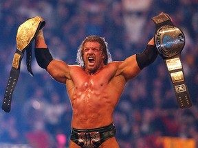Triple H after defeating Chris Jericho at Wrestlemania 18 in Toronto in 2002.