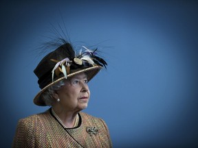 Queen Elizabeth II as she opens the refurbished East Wing of Somerset House, on February 29, 2011 in London, England.