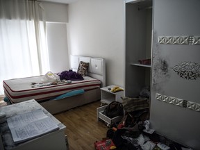 A bedroom inside the apartment where Abdulkadir Masharipov was arrested by Turkish police in Istanbul.