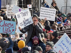 Pro Life supporters gather at the Washington Monument to hear Vice President Mike Pence speak at the March for Life rally on January 27, 2017 in Washington,DC. Anti-abortion activists are gathering for the 44th annual March for Life in Washington, protesting the 1973 Supreme Court decision legalizing abortion.