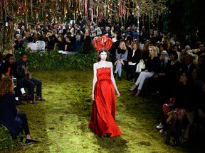 A model walks the runway during Christian Dior's Haute Couture Spring 2017 collection show, part of Paris Fashion Week on January 23, 2017 in Paris, France.