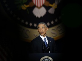 President Barack Obama speaks during his farewell address in Chicago, Illinois on January 10, 2017.