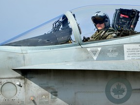 A Canadian F18 jet pilot.