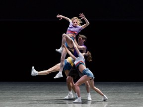 Gretchen Smith, top, dances in Justin Peck’s "The Times Are Racing" in New York. Known for unconventional approaches to showing its clothes, the Opening Ceremony label swapped the runway entirely this Fashion Week for an evening at the ballet.