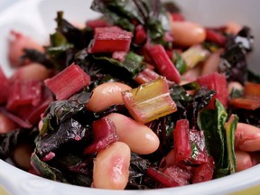 Garlicky Rainbow Chard and Cannellini Beans.