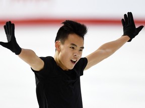 Nam Nguyen skates during practices at the National Skating Championships in Ottawa on Thursday, Jan. 19, 2017.