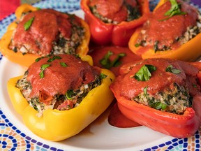 Turkey-and-Quinoa-Stuffed Peppers.