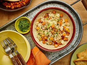 Grain salads, like this recipe for Farro with Roasted Winter Vegetables, might be the key to healthier eating in the new year.